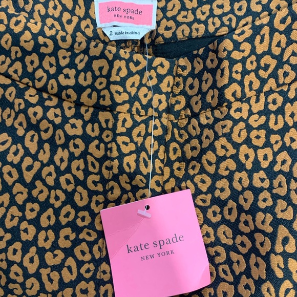 Kate Spade flora leopard jacquard pant- size 2 - Picture 4 of 4